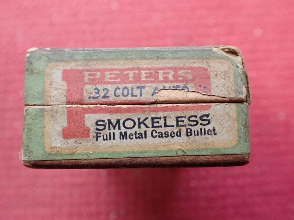 Vintage Two Piece 32 Colt Automatic Peters Empty Cartridge Box