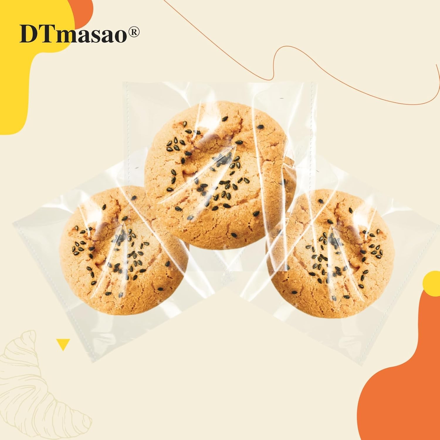 4x4 Inches 200 PCS Cookie Bags for Gift Giving,Self Sealing Cellophane Clear Res