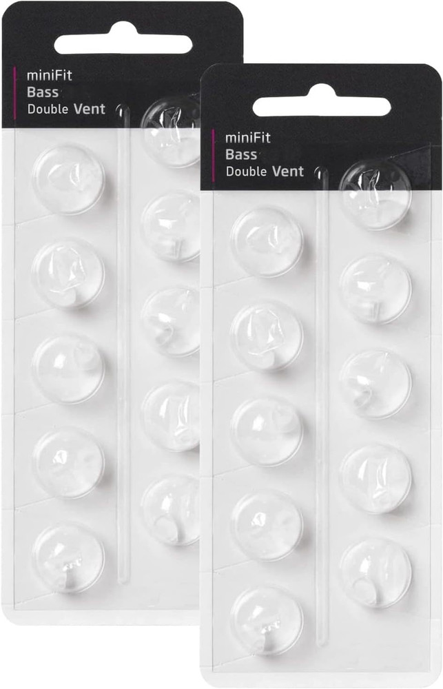 Base Domes 6Mm Double Vent Hearing Aid for  Replacements,  Minifit Double Vent B