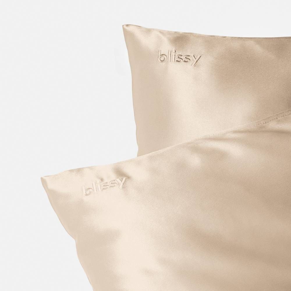 Blissy King 600 Thread Count Silk Pillowcase Natural Beige
