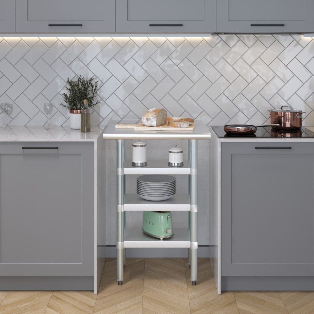 18 in. x 24 in. Stainless Steel Table With Three Undershelves
