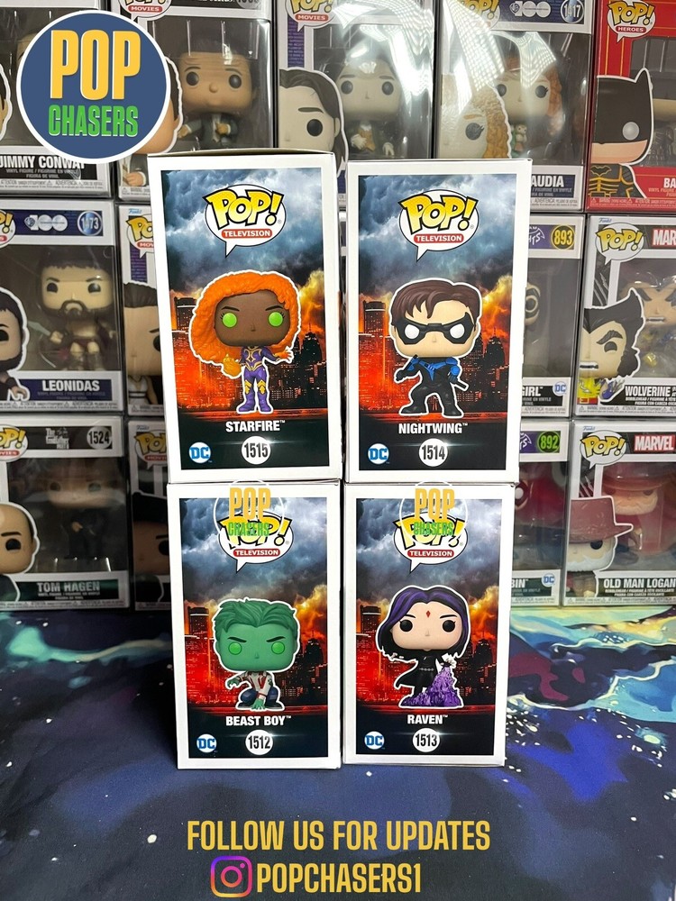 Funko POP! DC: Titans Full Set #1512-1515