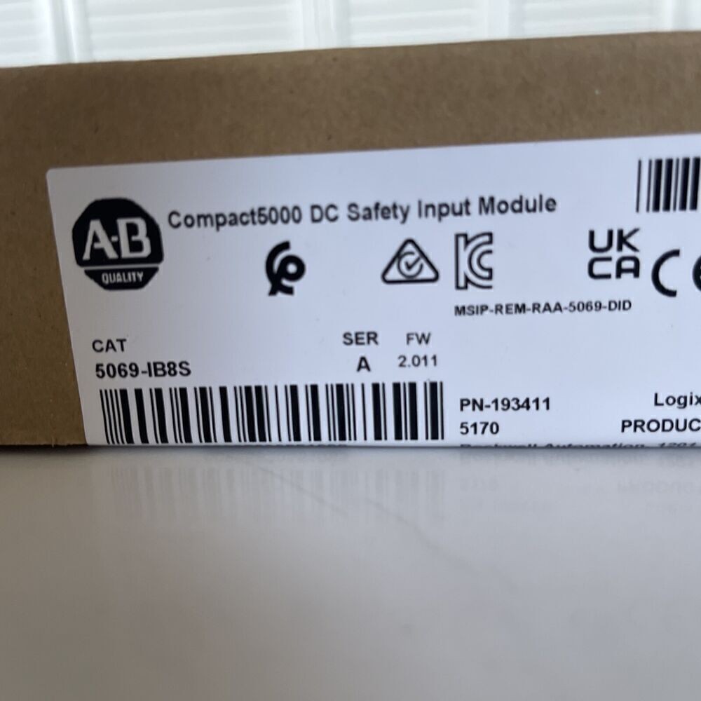 AB 5069-IB8S Safety Input Module 24VDC Free Shipping