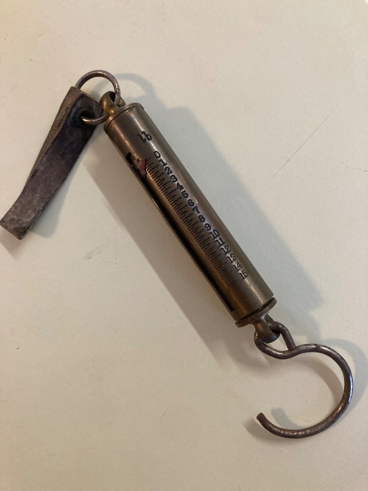 Brass Scale. 30lb. Chatillon NY. spring. Vintage. 4"