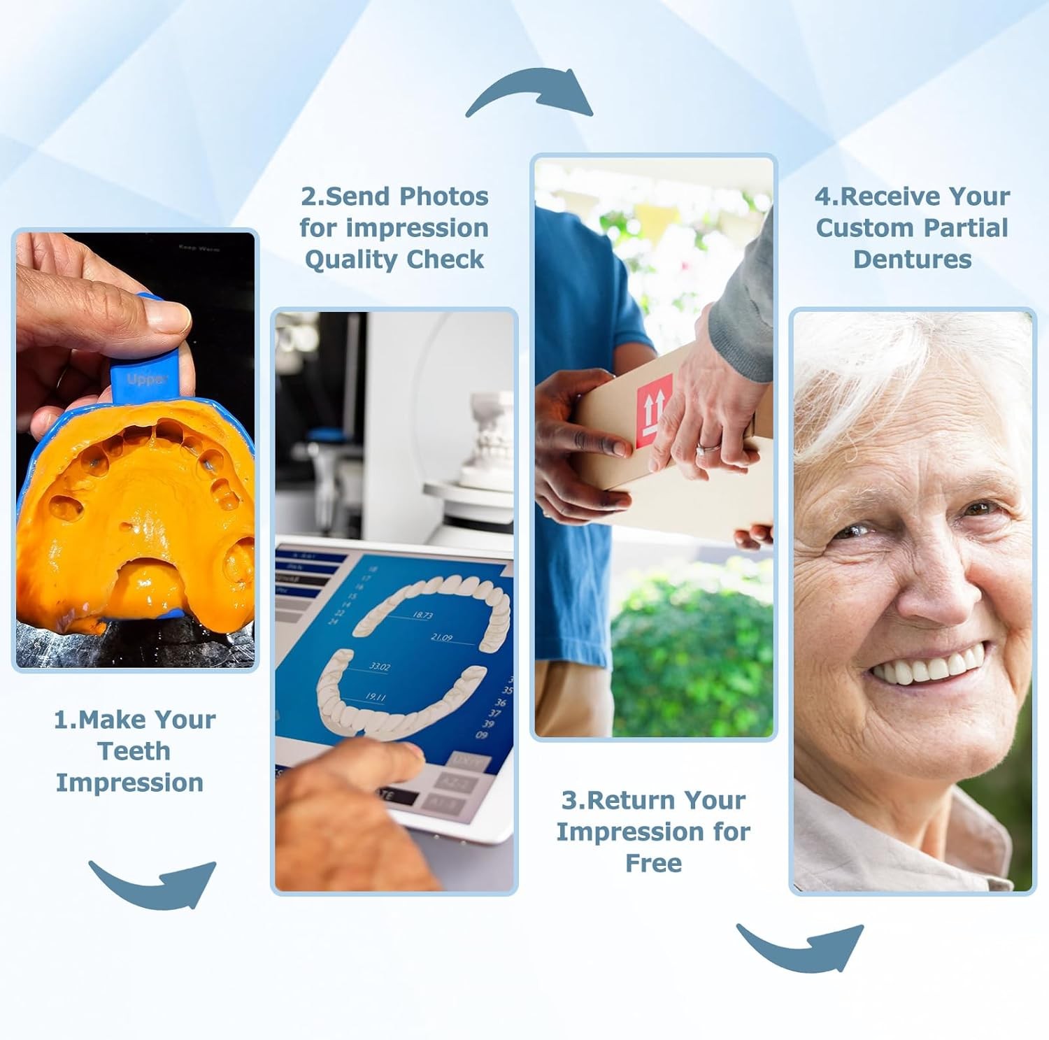 Partial Dentures for Women & Men, Custom Replacement Temporary Flipper Teeth ...