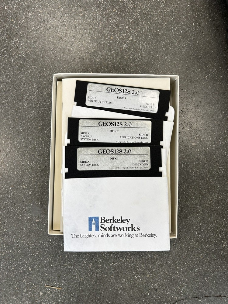 GEOS 128 2.0 Commodore 128 Operating System w/ Box, Manuals, Paperwork...