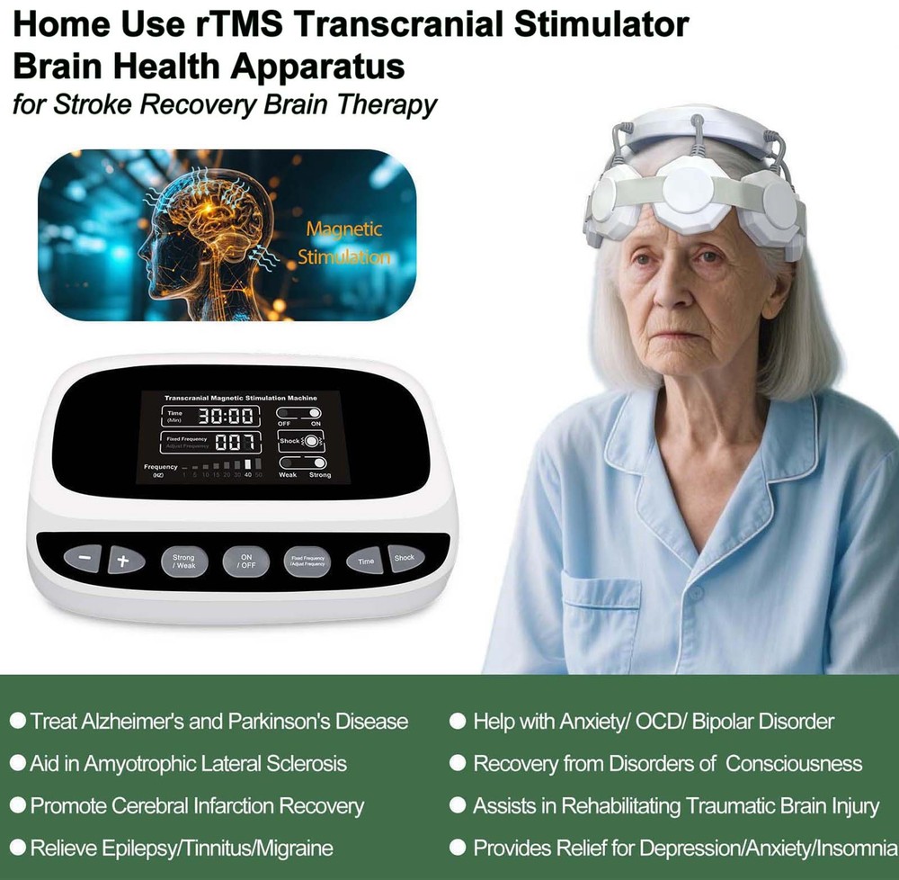Portable rTMS Brainwave Device for Fibromyalgia and Neuralgia Relief Support