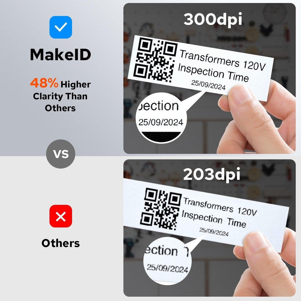 Makeid P31S Industrial Label Maker Portable Bluetooth Printer with 0.75" x 19...