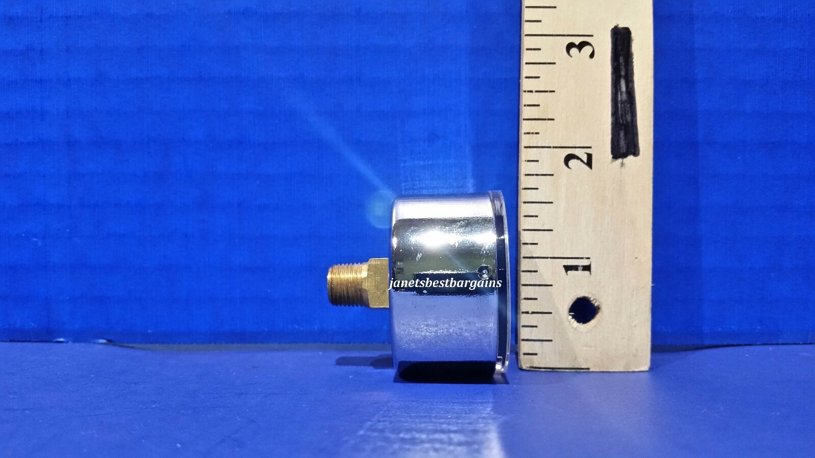 Compressor Pressure Gauge 1/8" Brass NPT Back Mount 4000 PSI 1.5" Chrome Case