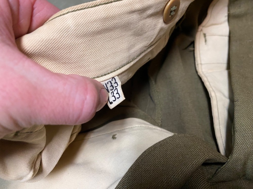 ORIGINAL WWII US ARMY M1938 WOOL COMBAT FIELD TROUSERS- SMALL 32 WAIST
