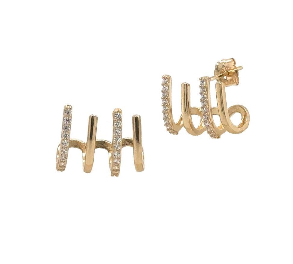 14K Yellow Gold Earrings Push Back