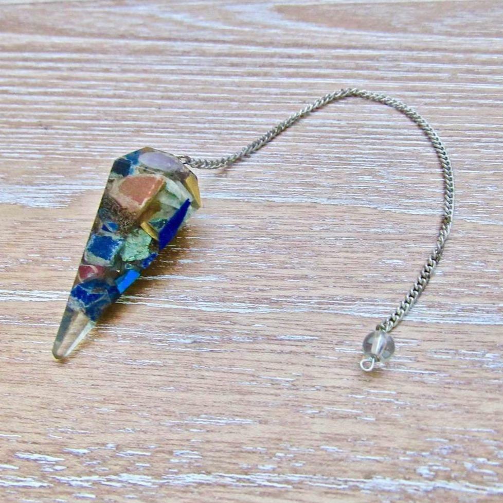 7 Chakra Resin Pendulum