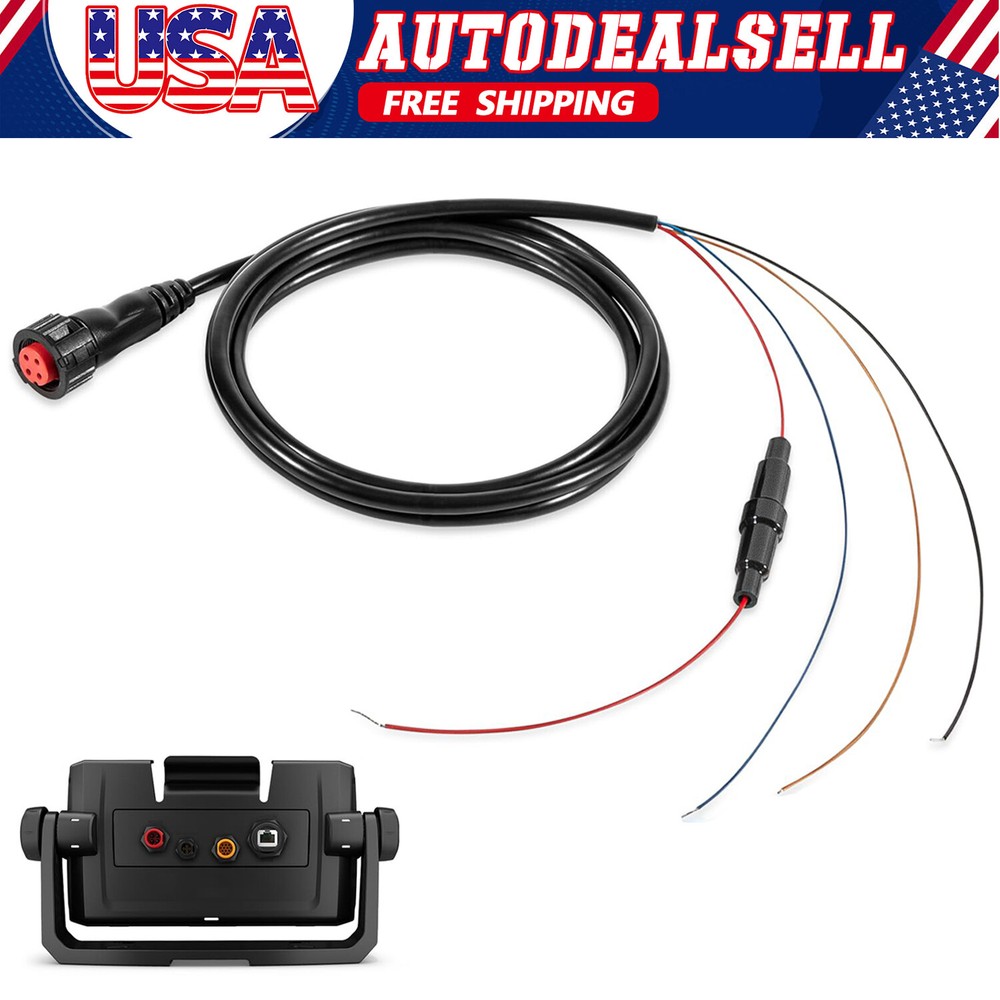For Garmin Transducers echoMAP Power/Data Cable Threaded 4-Pin 010-12445-00