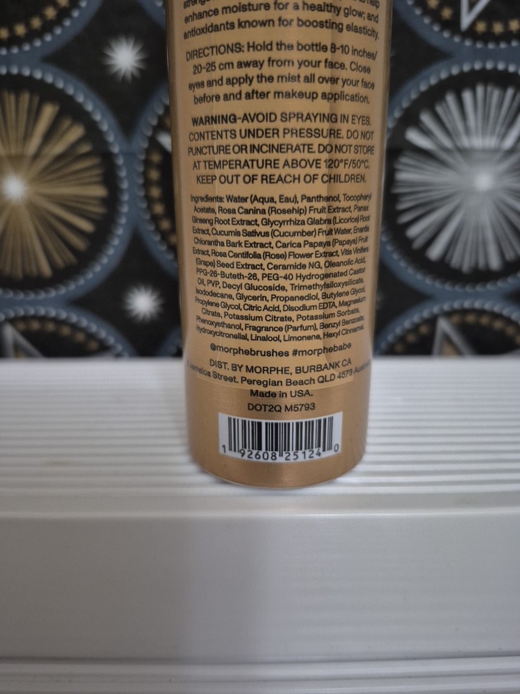 Morphe MINI CONTINUOUS PREP & SET MIST+ w/ Ceramides & Antioxidants 1.3oz $15