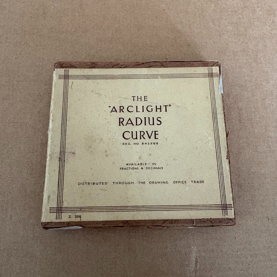 VTG Drawing Engineering Tools Original Box SIMPLON French Curves Arclight Radius