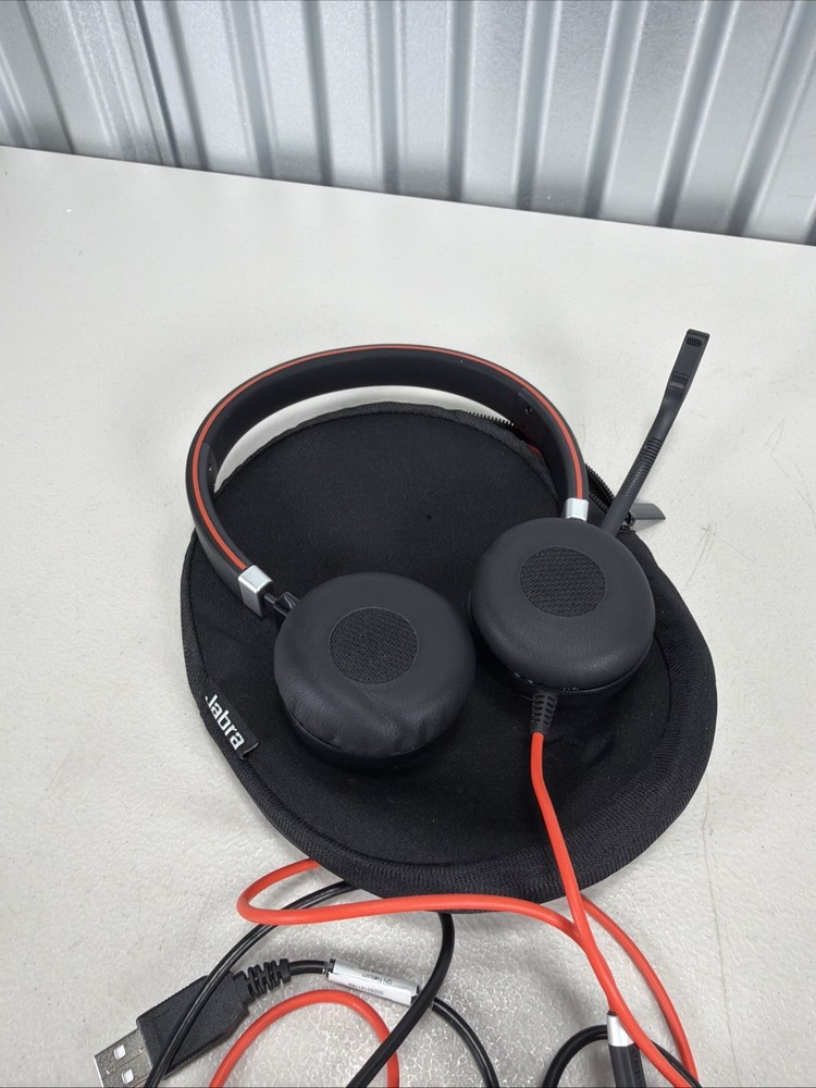 Jabra EVOLVE 40 UC Stereo Wired Headset Black With ENC010 USB-A Controller