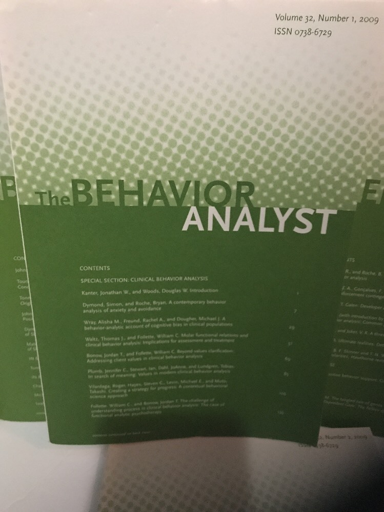 The Behavior Analyst, Volumes 28-32, 2005-2009