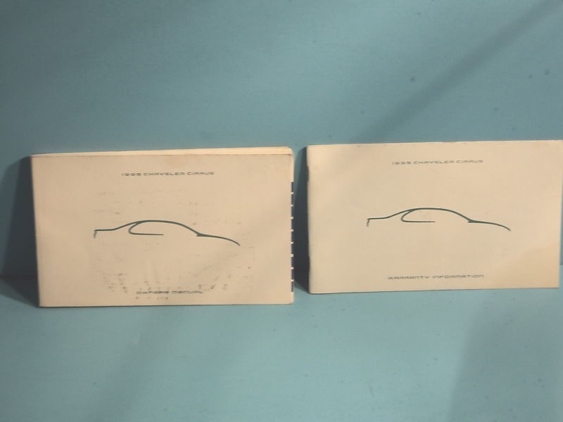 95 1995 Chrysler Cirrus owners manual