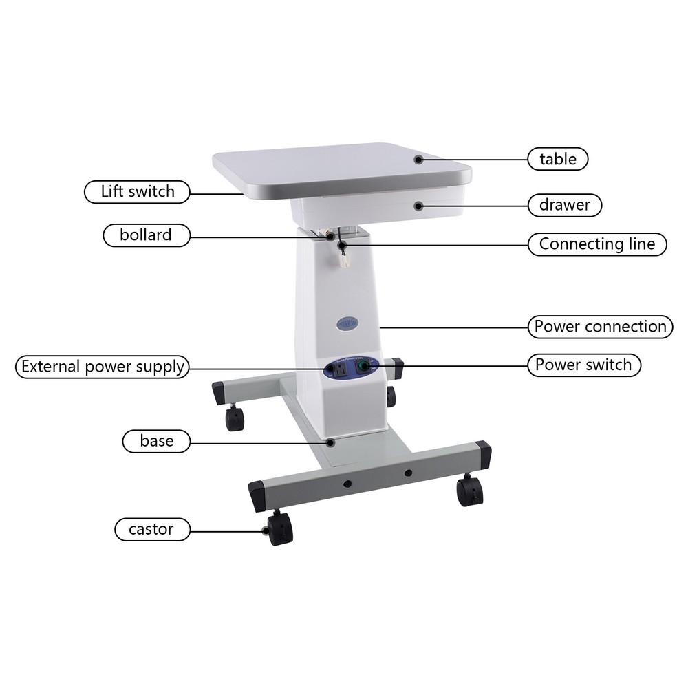Ophthalmic Work Table Optometry Lift Optical Motorized Table Move Stand 40x48cm