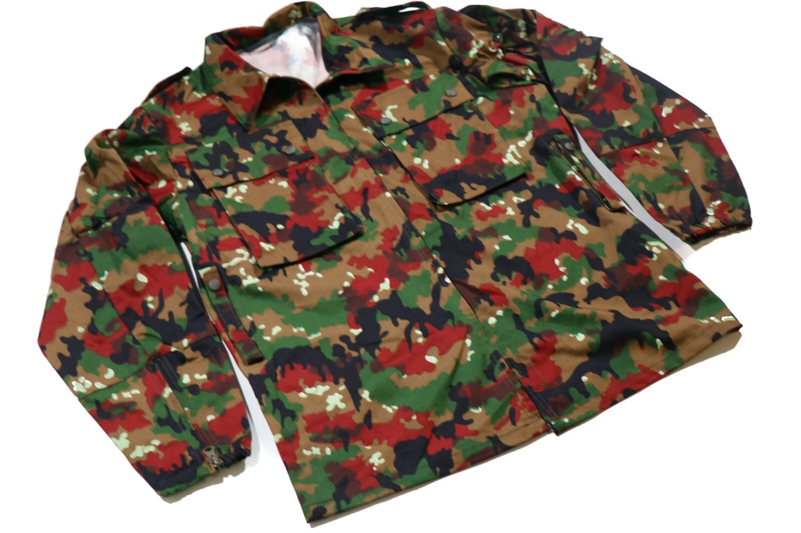 Large Swiss Army M83 Alpenflage Field Jacket Military Camouflage Uniform M70