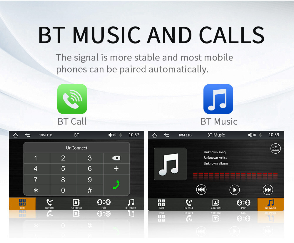Buletooth Car Radio Multimedia Player For CarPlay Android Auto Touch Screen MP5