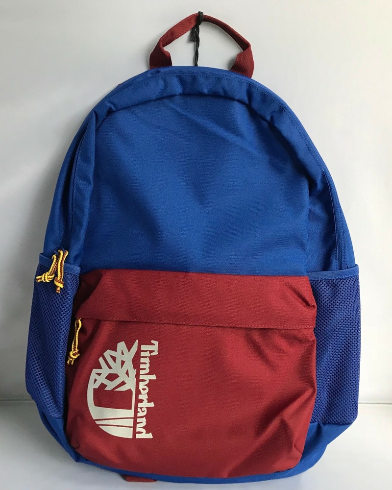 TIMBERLAND Backpack TB0A1CSE -454 Royal / Burgundy Basic Logo Backpack NWT