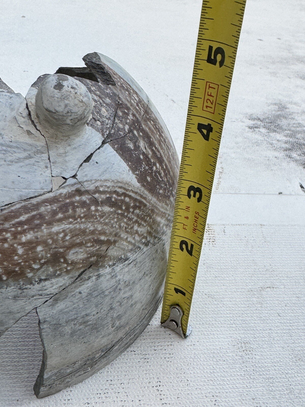 Native American PreColombian Rebuilt Footed Bowl Red Swirl Pattern Pottery Bowl