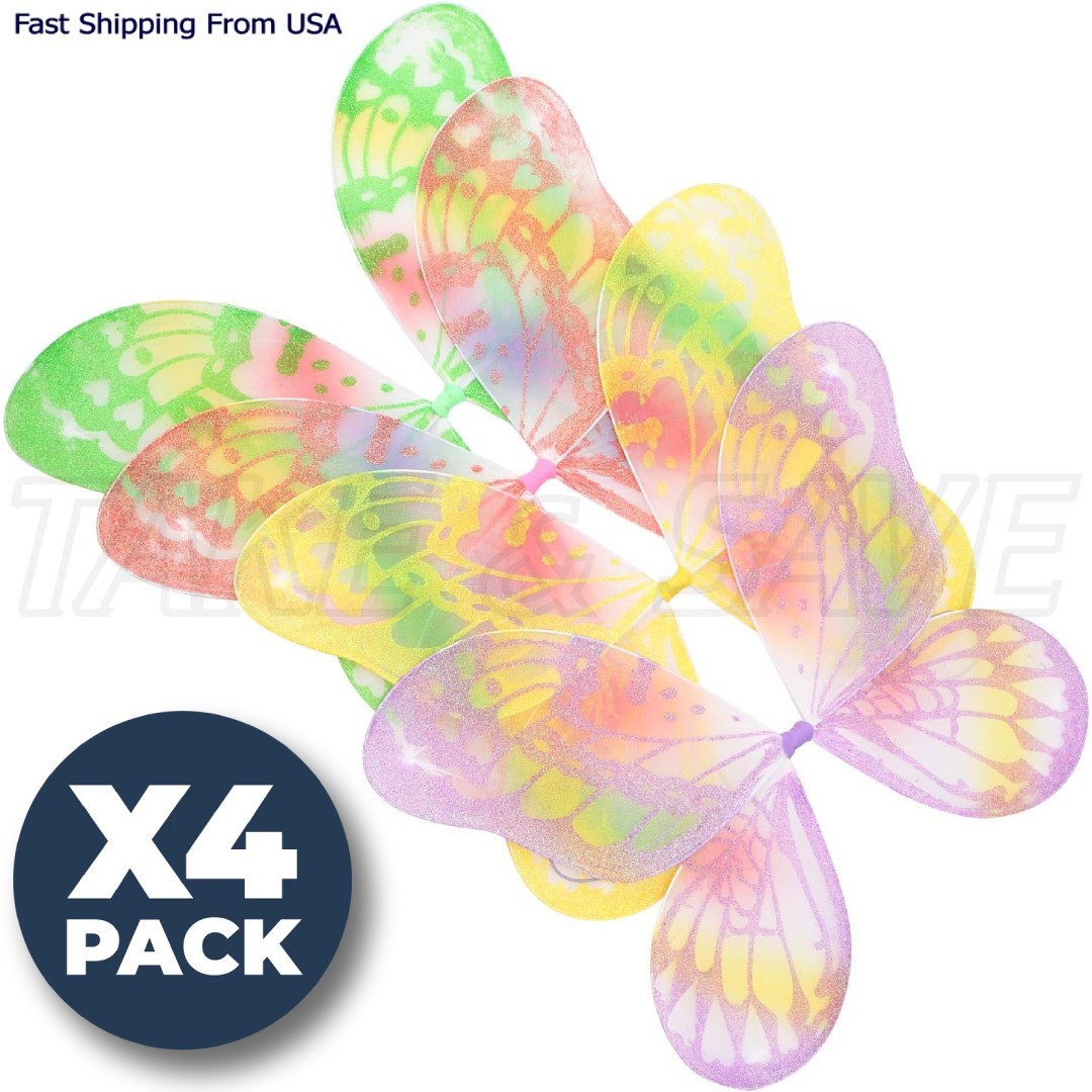 Fairy Wings, Costumes for Kids Butterfly Fairy Wings Sparkle Princess Wings 4PCS
