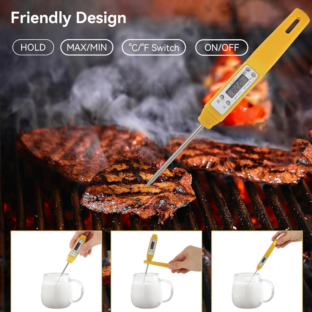 Digital Food Thermometer Automatic Calibration Pen High Accuracy Electronic Pock