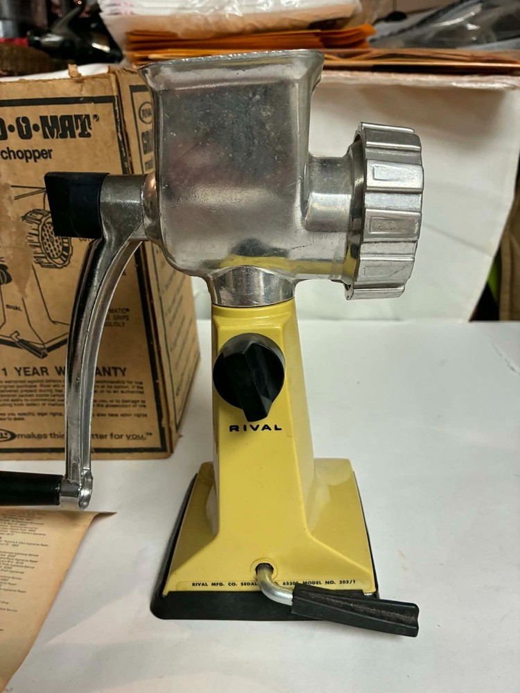 Rival Grind-O-Mat Meat Grinder/Food Chopper Model 303