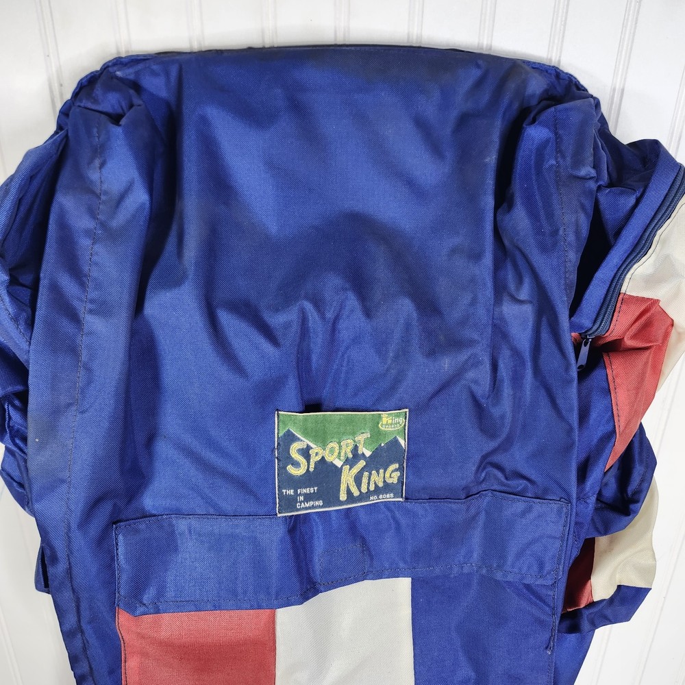 Vintage 1970ish RED, WHITE & BLUE EXTERNAL FRAME BACKPACK