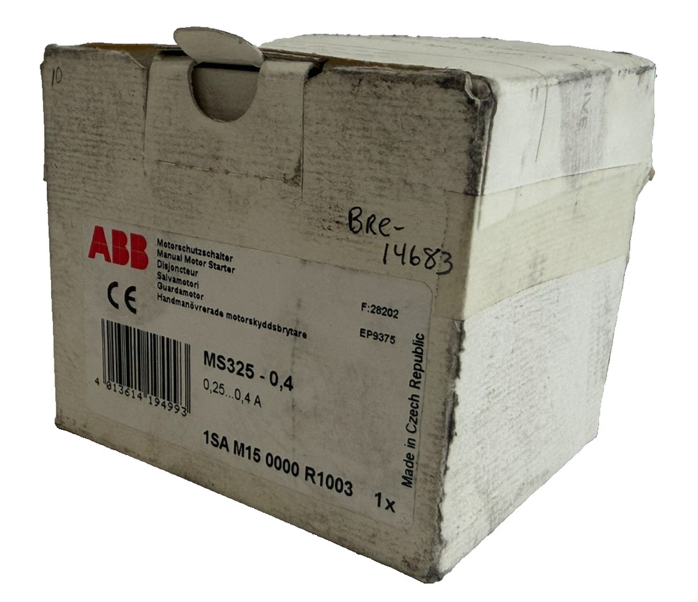 NEW ABB MS325-0.4 MANUAL MOTOR STARTER MS32504