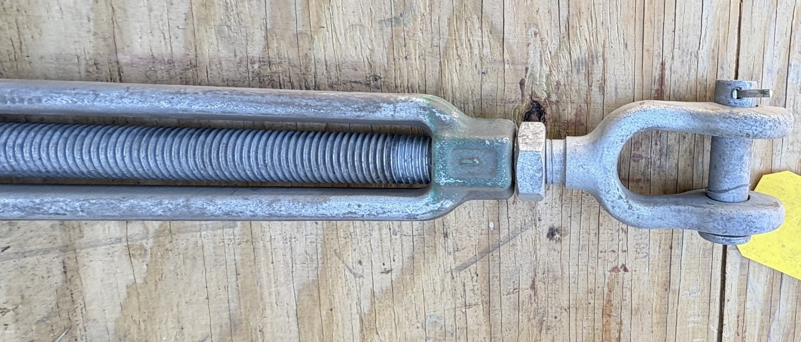 Green Pin Turnbuckle 1” x 24” Turnbuckle, jaw-jaw end-fitting, 4.5 Ton load