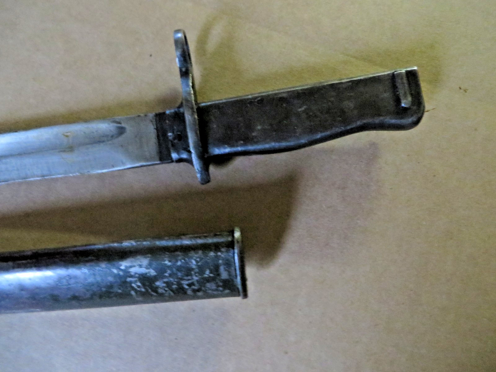 WWI GERMAN ERSATZ BAYONET Very Good Original Condition (crack on mount ring)