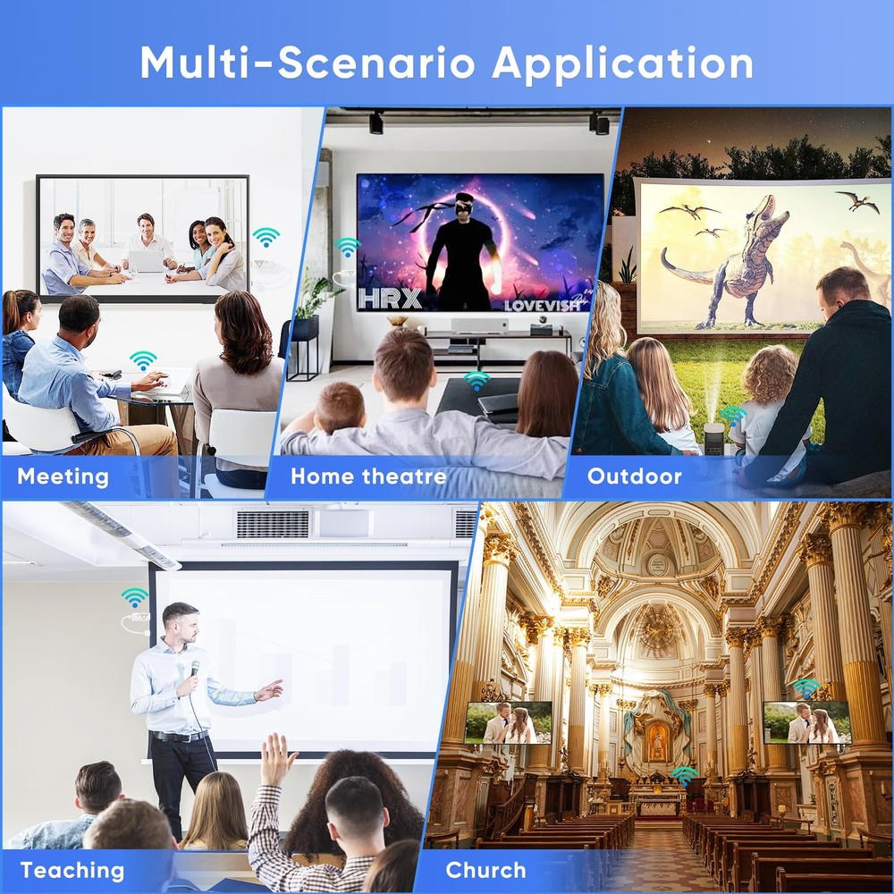 Wireless HDMI Transmitter and Receiver 328FT/100M,4K Decode 1080P Output Wire...