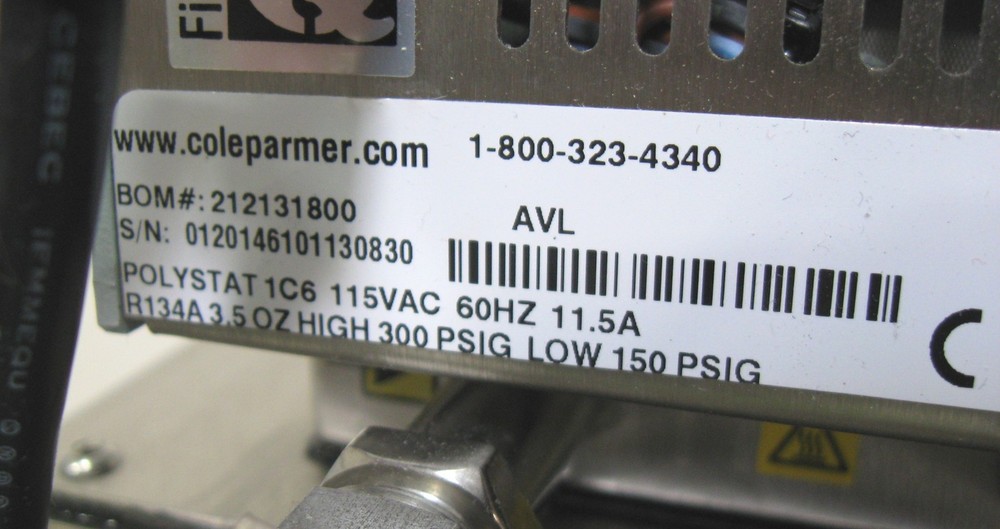 C200026 Cole-Parmer Polystat 1C6 Refrigerated Recirculating Chiller (5.5~6Liter)