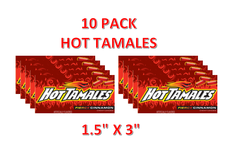 10 PACK Candy Vending Machine Label Sticker Decal 1.5 x 3"
