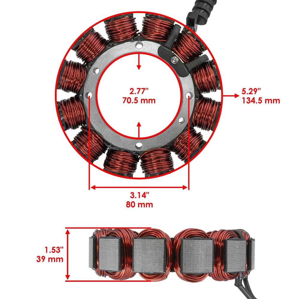 Stator for Harley Davidson Electra Glide FLHT FLHTC FLHTCUI 1999-2001