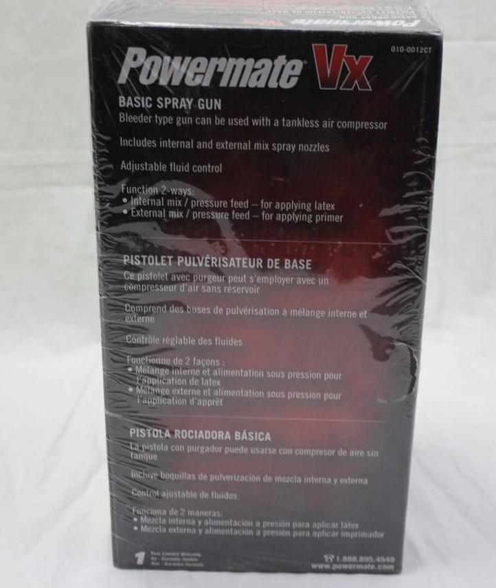 Powermate Vx Basic Spray Gun 2.4 CFM @40 PSI Brand New