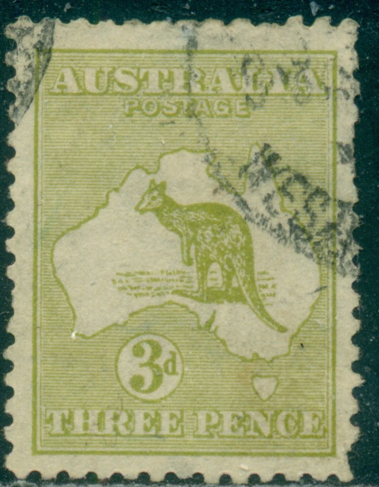 AUSTRALIA SCOTT # 47, KANGAROO AND MAP , USED, GREAT PRICE!