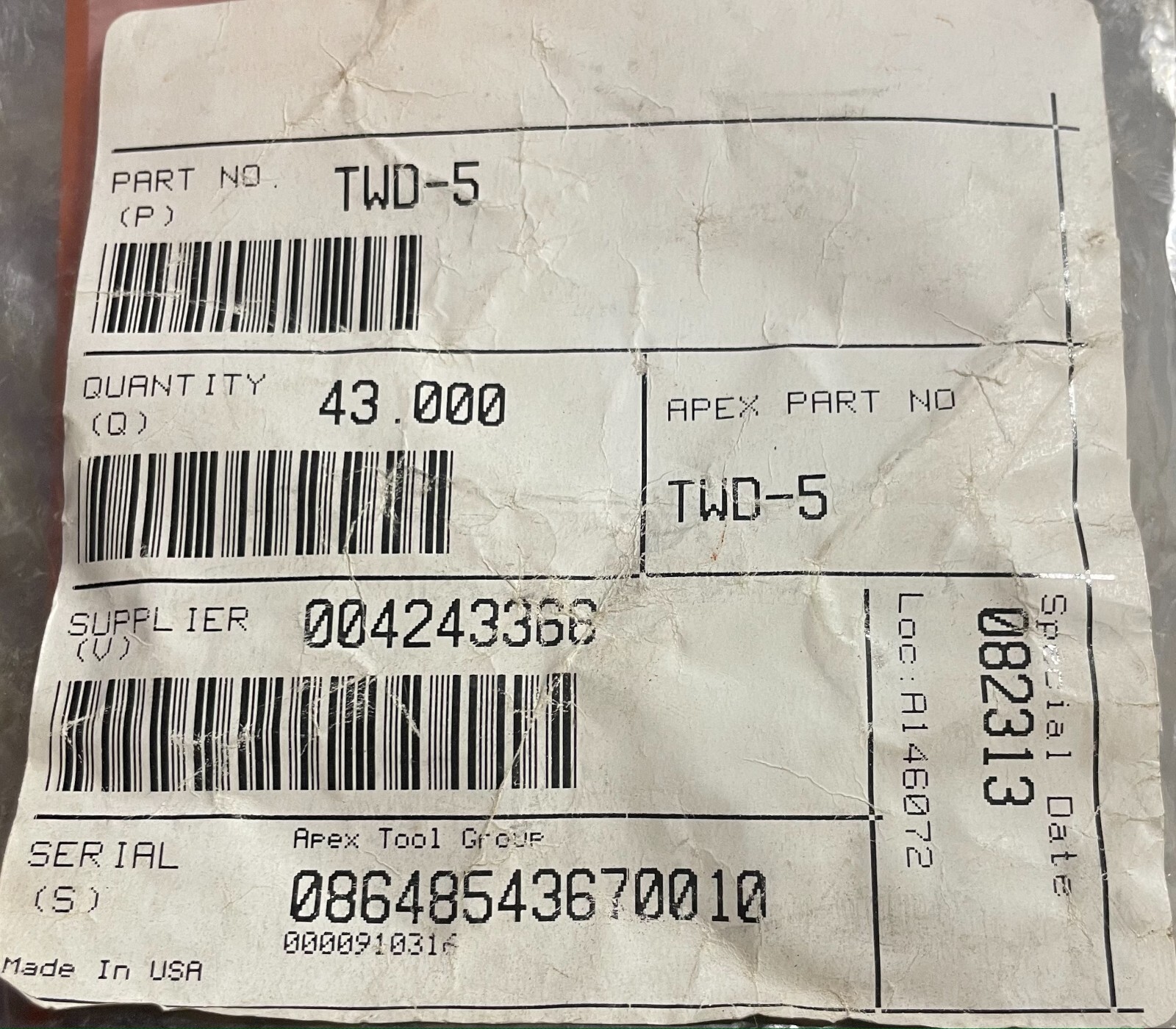 Apex TWD-5 1/4” Hex Tri-Wing #5 Insert Bits - set of 2