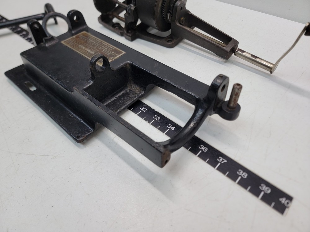 Edison Home Phonograph Parts, Bedplate, Spring, Crank Handle