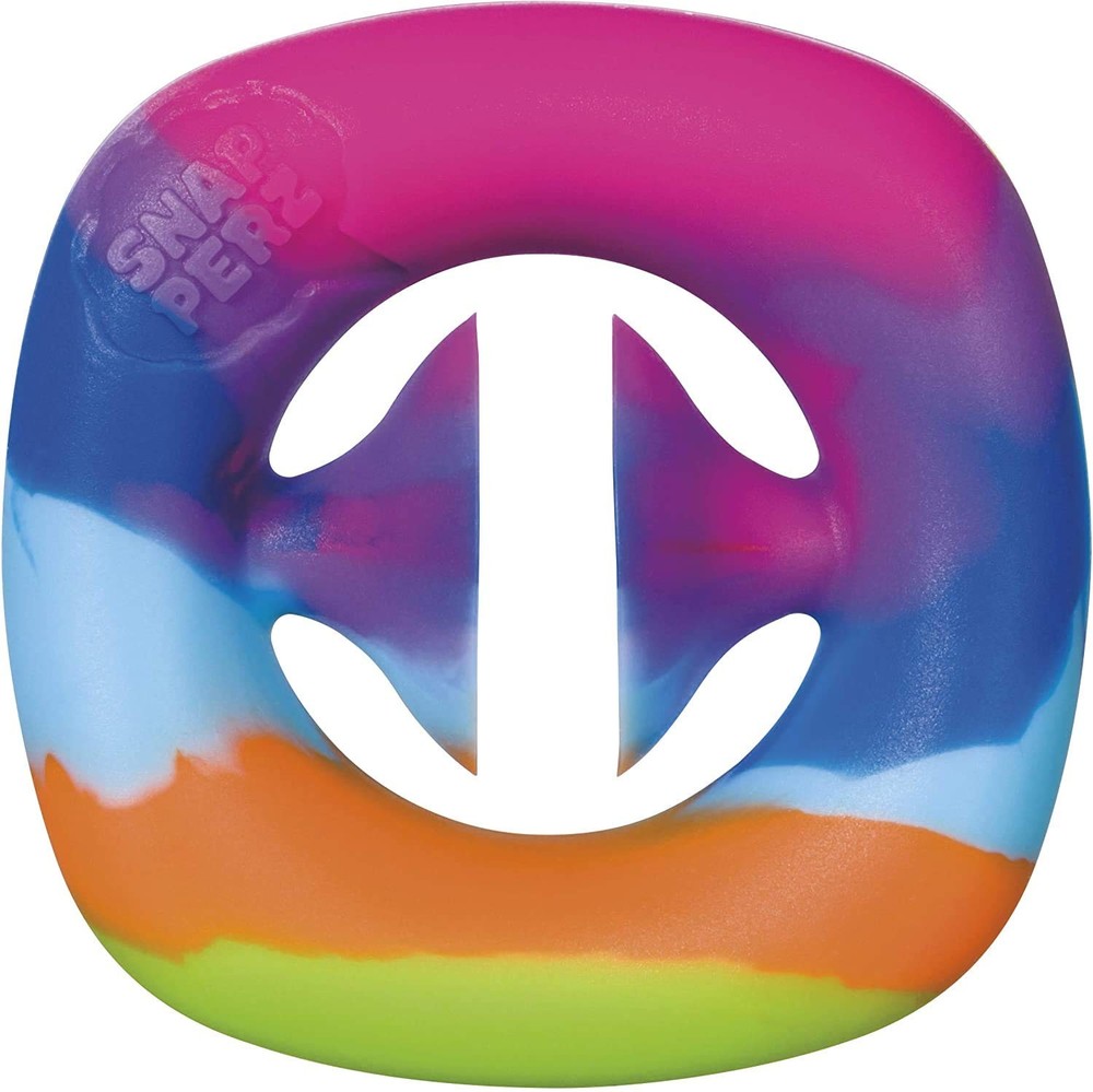 Toysmith Snapperz Rainbow Fidget Toy, Squeeze, Grab, Snap, Small,