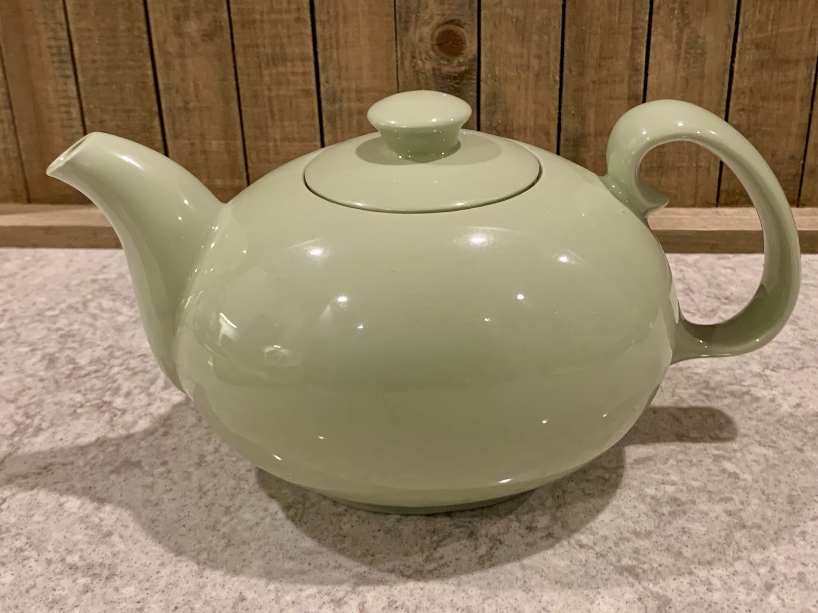Beautiful Sage Green Ceramic Tea Pot Pitcher Marked #2 On Bottom