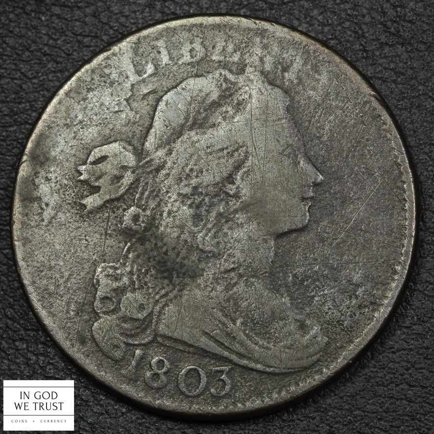 1803 Small Date Large Fraction Draped Bust Copper Large Cent 1C