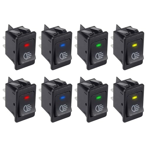 8pcs Replacement Fog Light Toggle Switch DC 12V 35A LED Fog Light Toggle