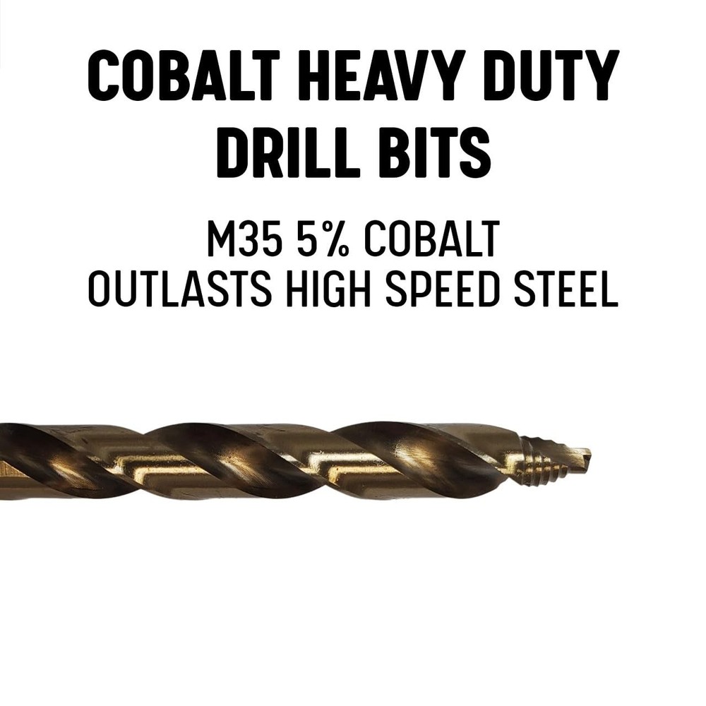 Versatile 5.00mm Cobalt Drill Bit for Fast, Smooth Drilling in Hard Metals
