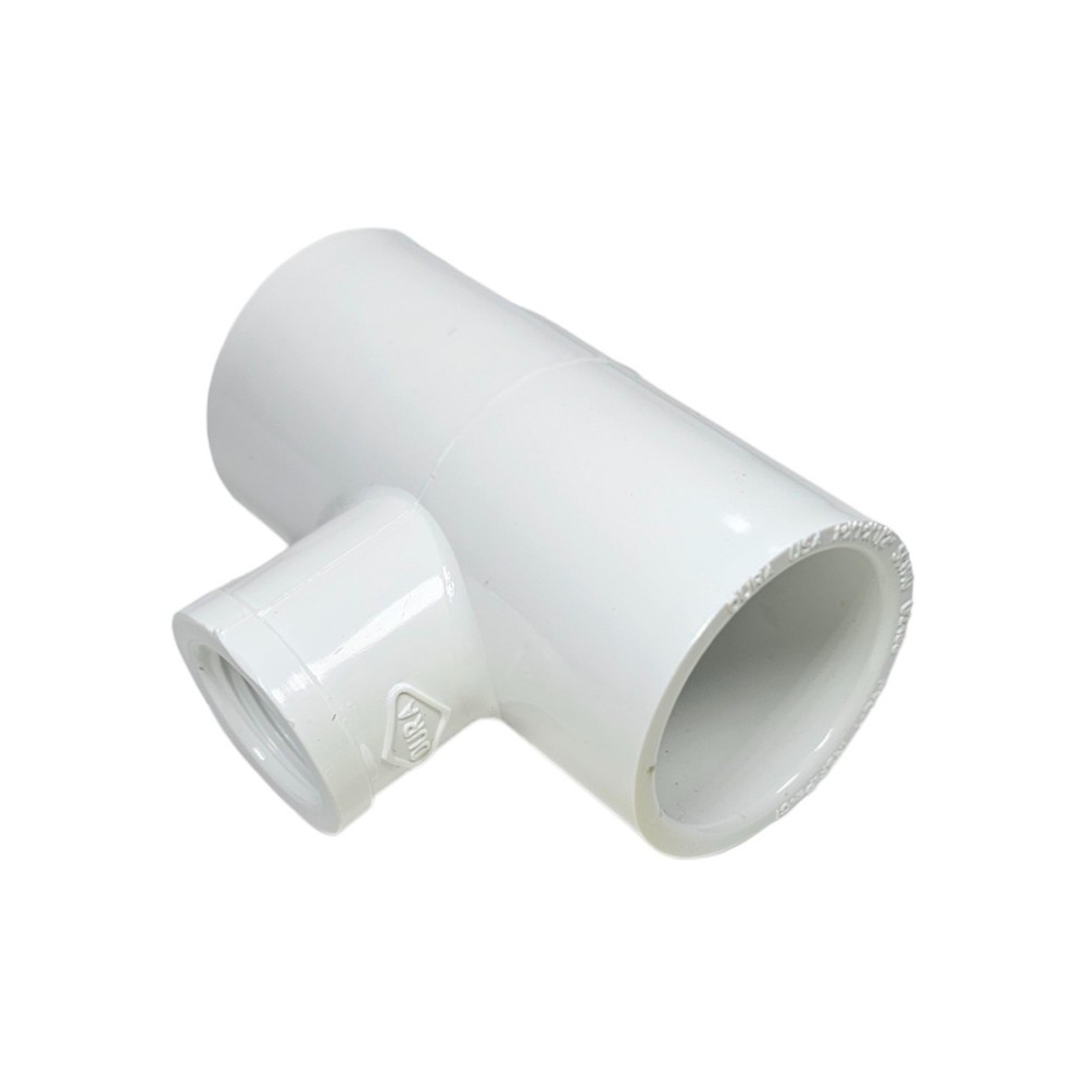 10 Pack PVC Combination Tee 1" x 3/4" Tee (SxSxT)