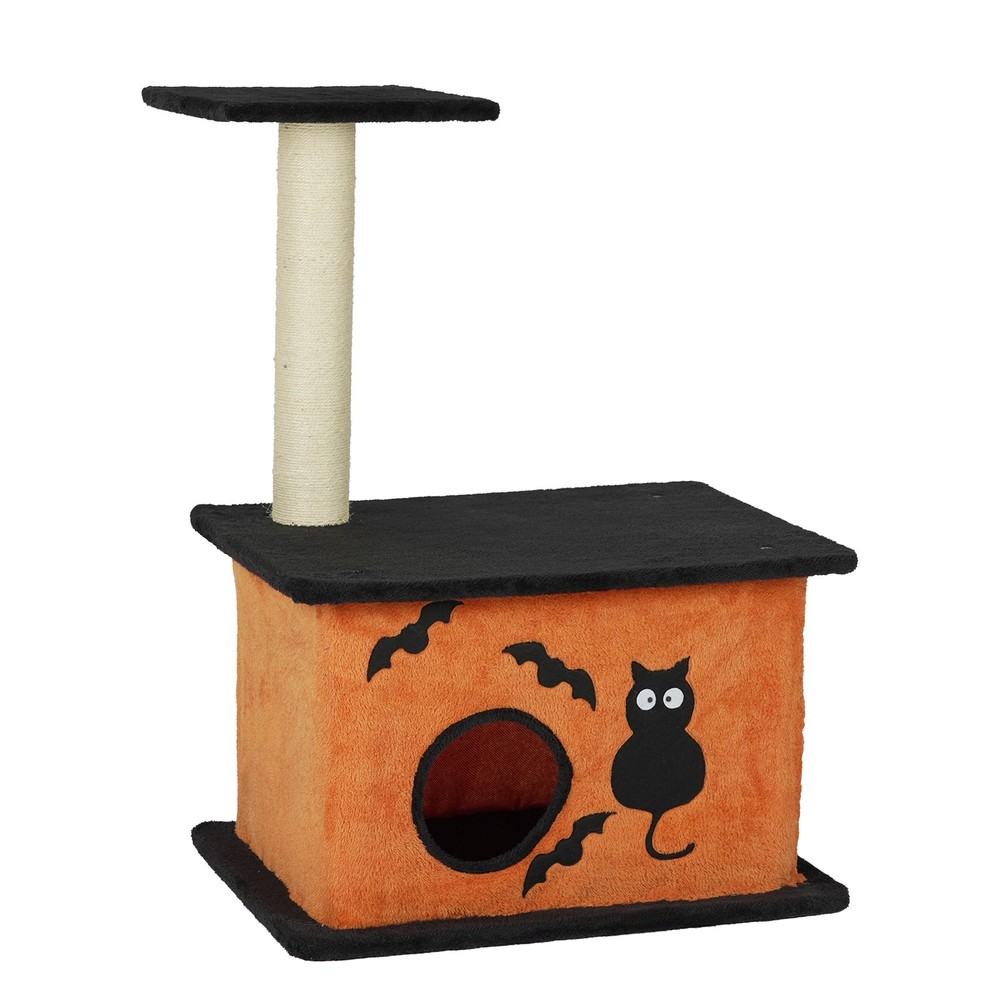 33" Cat Tree with Spacious Cat Condo, Large Platform, Sisal Scratching Post