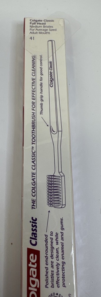 Vintage Colgate Classic Toothbrush 41 Medium Full Head